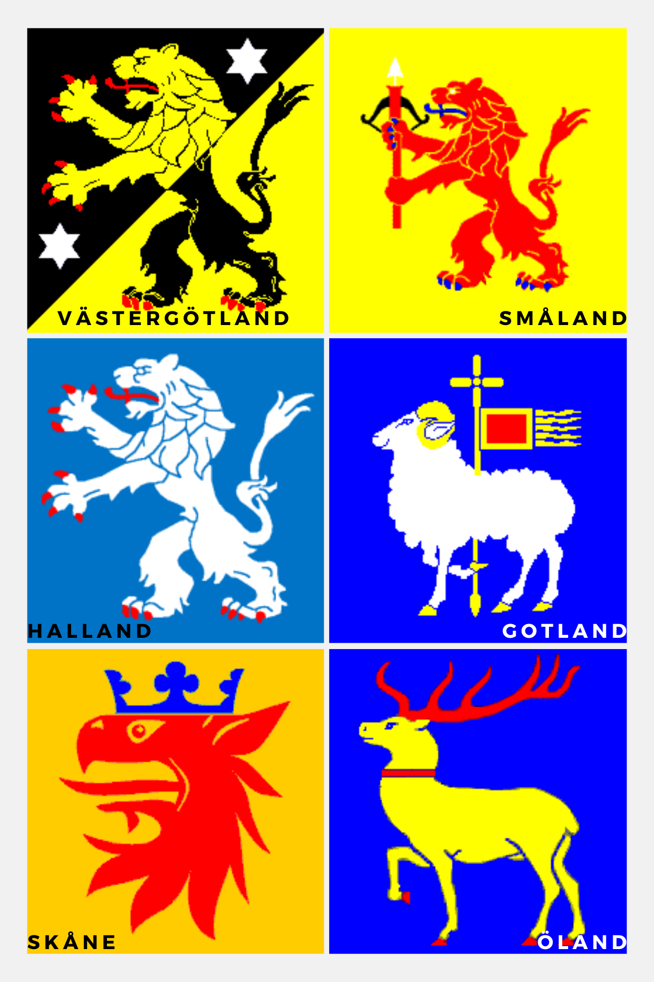 Flagga - Landskapsvapen