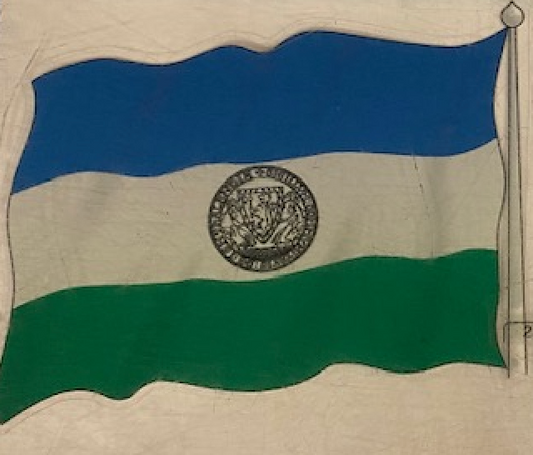 Dekal Jamtlandsflaggan - vänsterhängd